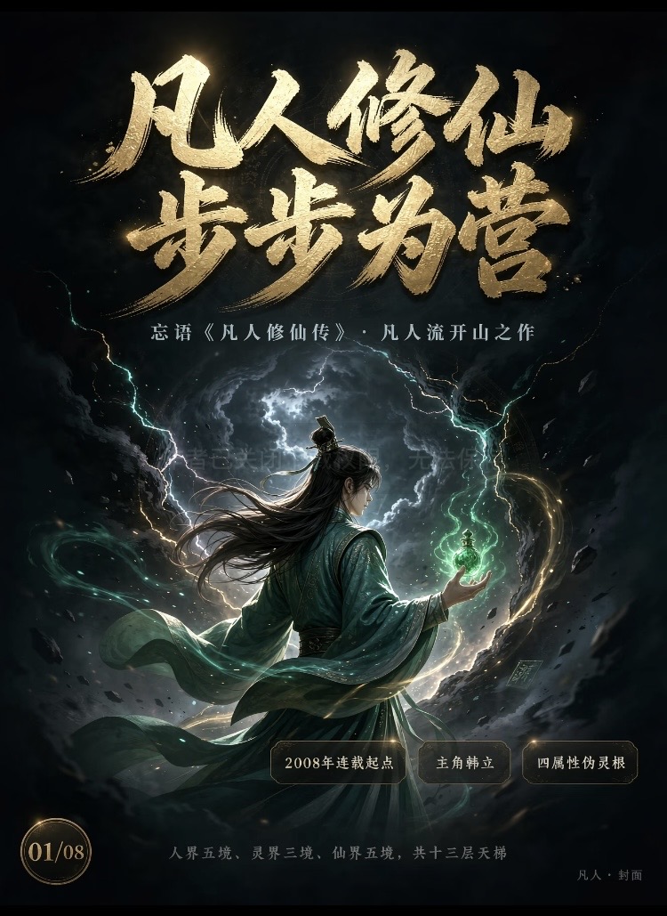 凡人修仙传风格封面海报